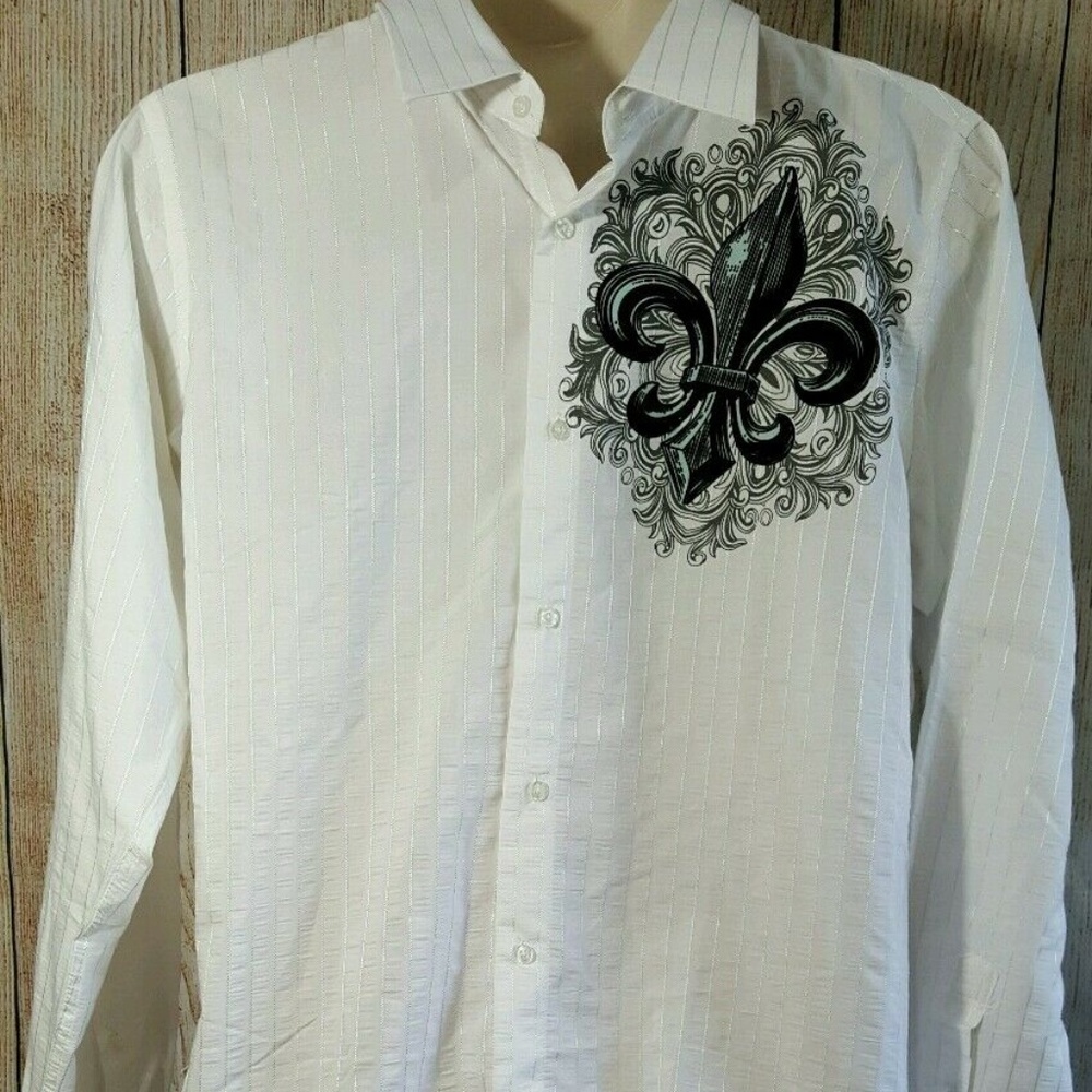 Premium Culture Italy Button Up Shirt Fleur De Lis